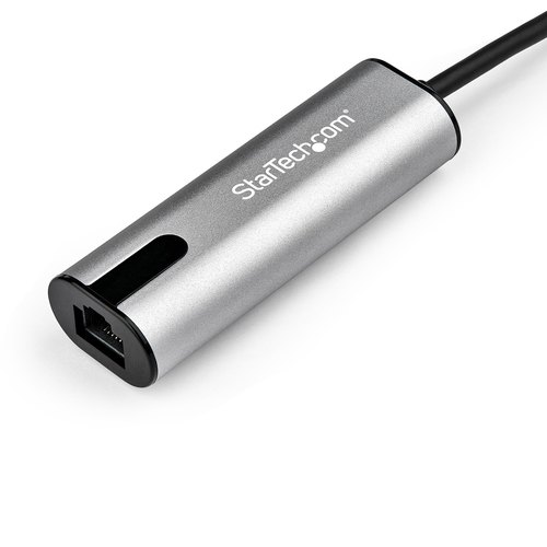 StarTech.com 2.5GbE USB C naar Ethernet Adapter NBASE-T NIC, USB 3.0 Type C 2.5/1 Gigabit/100 Mbps Multi Speed Netwerk, USB 3.1 Laptop naar RJ45/LAN, Thunderbolt 3 Compatibel, MacBook Pro Surface