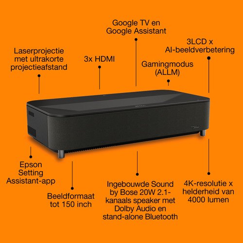 Epson Lifestudio Grand Plus EH-LS970B - Metallic zwart
