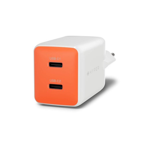Targus HyperJuice Flex 45W GaN Laptop, Smartphone, Headset, Draagbare game console Wit, Oranje AC Binnen