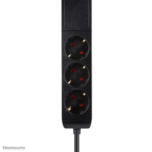 Neomounts DS22-840BL6 Bureaucontactdoos met klem en USB-C en USB-A poorten - Quick-charge