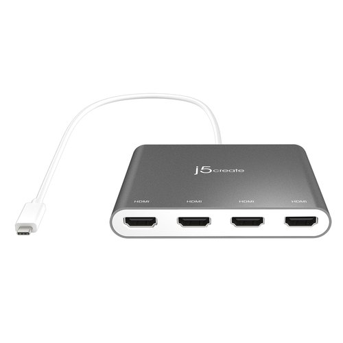 j5create JCA366-N USB-C™ naar 4-Port HDMI™ Multi-Monitor Adapter
