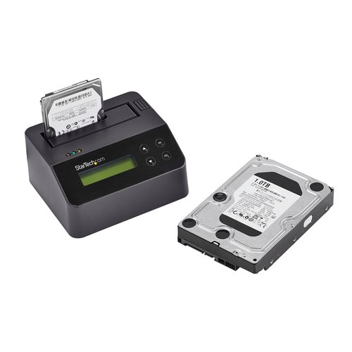 StarTech.com Single Bay Hard Drive Wisser, Standalone HDD/SSD Sanitizer/Eraser, 4Kn, USB 3.0 naar SATA III (6 Gbps), 9 Wismodi, LCD Display, Hard Disk Secure Erase Dock, DB-9 Printer Poort, TAA Compliant