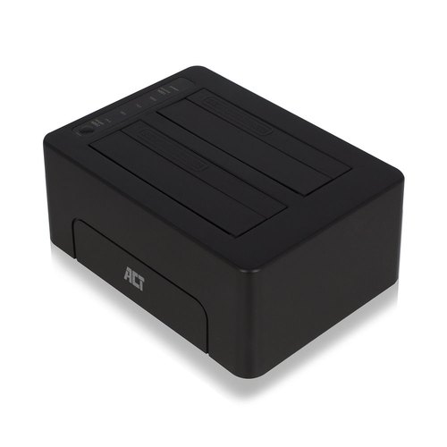 ACT 2,5" en 3,5" SATA dual HDD/SSD dockingstation, USB 3.2 Gen1