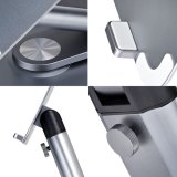 StarTech.com Telescopische Laptopstandaard, 360 Roterende Voet, Draaibare Laptophouder voor Bureau, In Hoogte Verstelbaar & Kantelbaar, Max 5kg, Aluminium