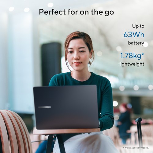 ASUS ExpertBook B3 B3605CCA-MB0370X Intel Core Ultra 5 225H Laptop 40,6 cm (16") WUXGA 16 GB DDR5-SDRAM 512 GB SSD Wi-Fi 6E (802.11ax) Windows 11 Pro Zwart, Grijs AZERTY Belgisch