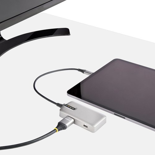 StarTech.com USB C Multiport Adapter, USB Type-C naar 4K 60Hz HDMI 2.0, 100W Power Delivery Pass-through, 3-Port 10Gbps USB Hub, Compacte USB C Mini Dock, 25cm Kabel