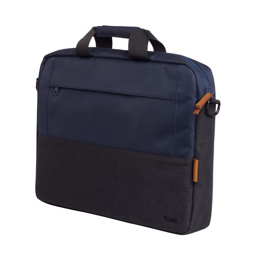 Trust Lisboa Laptop schoudertas 16 inch - Laptop schoudertas – Voor laptops tot 16 inch – Gerecycled polyester – Blauw