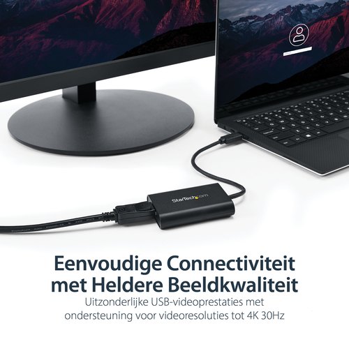 StarTech.com USB 3.0 naar DisplayPort Adapter, 4K 30Hz, USB-A naar Single DP Monitor, Externe Video & Graphische Kaart, USB Video Adapter Converter, Enkel Windows