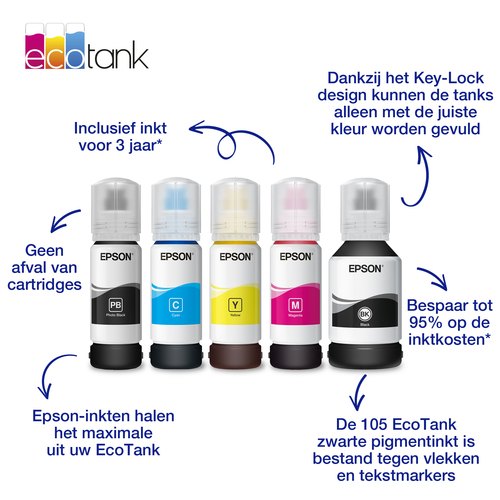 Epson 106 EcoTank inktfles fotozwart