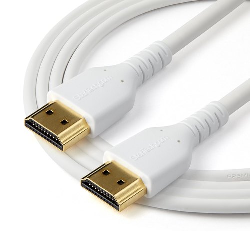 StarTech.com 2 m Premium Gecertificeerde HDMI 2.0 Kabel met Ethernet, Duurzame High Speed UHD 4K 60Hz HDR, Robuuste M/M Kabel met Aramidevezel, TPE, Ultra HD Monitors, TVs & Displays, Zwart
