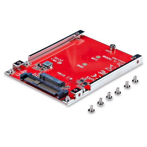StarTech.com M.2 naar U.3 Adapter voor M.2 NVMe SSDs, PCIe M.2 Schijf naar 2.5inch U.3 (SFF-TA-1001) Host Adapter/Converter, TAA Compliant, 2.5" Drive Form Factor