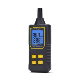 StarTech.com Draagbare Digitale Thermohygrometer, Handige Hygrometer / Thermometer met Groot LCD voor Serverruimtes/Bureau, Nauwkeurige Sensor, Min/Max Metingen