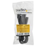 StarTech.com 2m Computer Splitter Stroomkabel, 18AWG, EU Schuko naar 2x C13, 10A 250V, Zwart, AC Vervangkabel, Printer Voedingskabel, PC Power Supply Kabel, TV/Monitor Electriciteitssnoer, UL-Listed