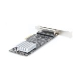 StarTech.com 4-Port 2.5Gbps NBASE-T PCIe Netwerkkaart, Intel I225-V, Quad-Port Computer Ethernet Adapter, Multi-Gigabit NIC, PCI Express Server LAN Kaart, Desktop Ethernet Interface