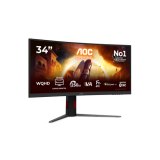 AOC G4 CU34G4ZCA computer monitor 86,4 cm (34") 3440 x 1440 Pixels Wide Quad HD Zwart, Rood