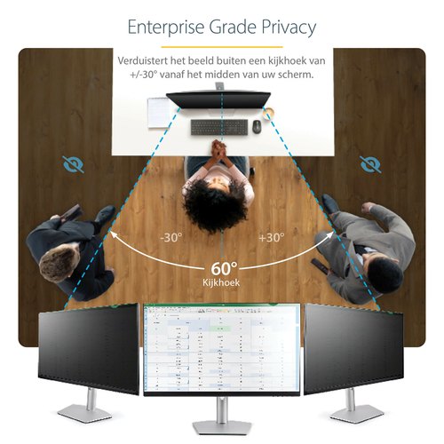 StarTech.com 22-inch 16:9 Computer Monitor Privacy Filter, Anti-Glans Privacyscherm met 51% Blauw Licht Reductie, Monitor Screen Protector met +/- 30 Grad. Kijkhoek