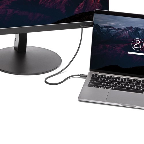 StarTech.com 50cm Thunderbolt 3 Kabel, 40Gbps, 100W PD, 4K/5K, Thunderbolt Gecertificeerd, Thunderbolt 4/USB 3.2/DisplayPort Compatibel, Zwart