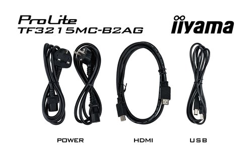 iiyama ProLite TF3215MC-B2AG computer monitor 80 cm (31.5") 1920 x 1080 Pixels Full HD LED Touchscreen Kiosk Zwart