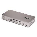 StarTech.com Triple-Monitor USB4 Docking Station, 4K 60Hz HDMI of DisplayPort, 100W Laptop Charging, 2.5GbE, USB-C Multi-Monitor Dock, Zonder Drivers