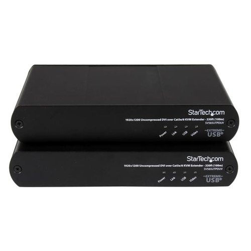 StarTech.com USB DVI over Cat 5e / Cat 6 KVM-console-extender met 1920x1200 niet-gecomprimeerde video 100 m