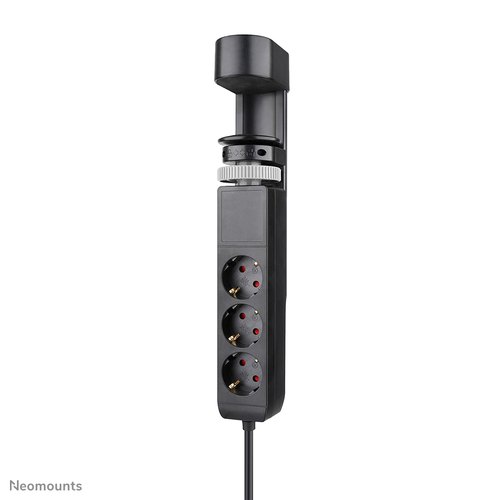 Neomounts DS22-840BL6 Bureaucontactdoos met klem en USB-C en USB-A poorten - Quick-charge