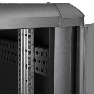 StarTech.com 4 Post 22U Netwerkkast, Vergrendelbare 19" Patchkast voor Computer / AV / IT / Data Apparatuur, Server Rack voor Bureau/Thuis met Wielen & Verstelbare Montagerails