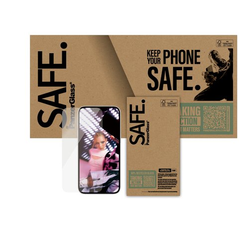 PanzerGlass SAFE. by ® Screen Protector iPhone 17e | 16e | 14 | 13 | 13 Pro | Ultra-Wide Fit Doorzichtige schermbeschermer Apple 1 stuk(s)