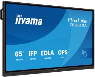 iiyama TE6513A-B2AG beeldkrant Interactief flatscreen 163,8 cm (64.5") Wifi 500 cd/m² 4K Ultra HD Zwart Touchscreen Type processor Android 24/7