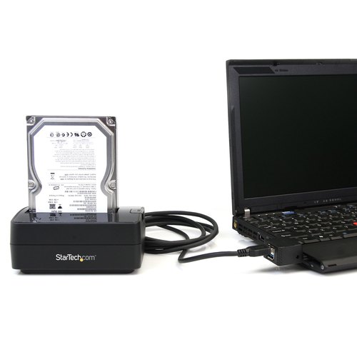 StarTech.com Single Bay USB 3.0 naar SATA HDD Docking Station, USB 3.0 (5 Gbps) Hard Drive Dock, Externe 2.5/3.5" SATA I/II/III HDD/SSD Dock Station, Hot-Swap Hard Drive Bay, Top-Loading
