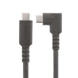 StarTech.com 1m Haakse USB-C Kabel, Rugged, USB 3.2 Gen 2 (10 Gbps), USB C naar C Data transfer Kabel met Rechte Hoek, 4K 60Hz DP Alt Mode, 100W Power Delivery, USB Type-C Kabel