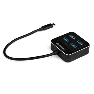 StarTech.com 4 Port USB-C hub - USB C naar 4x USB-A - SuperSpeed 10Gbps USB 3.2 Gen 2 Type-C Hub - USB Busgevoed - Mini USB-C naar USB Adapter Hub voor Laptop - Aluminum