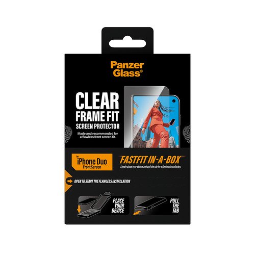 PanzerGlass ® Front Screen Protector iPhone Duo | FRAME FIT w. FASTFIT IN-A-BOX Doorzichtige schermbeschermer 1 stuk(s)
