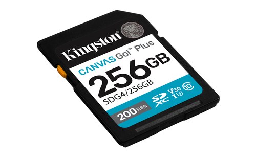 Kingston Technology Canvas Go! Plus 256GB SDXC Canvas Go Plus Gen4 200MB/s C10 UHS-I U3 V30