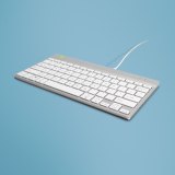R-Go Tools Ergonomisch toetsenbord R-Go Compact Break, compact toetsenbord met pauzesoftware, QWERTY (US), bedraad, wit