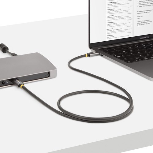 StarTech.com 1m USB4 Kabel, USB-IF Gecertificeerde USB-C Kabel, 40 Gbps, USB Type-C Data Transfer Kabel, 100W Power Delivery, 8K 60Hz, Compatibel met Thunderbolt 4/3/USB 3.2