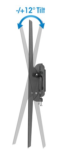 Manhattan Wandbeugel voor TV’s en monitoren (Kantelbaar), voor schermen 37"–65", VESA-compatibiliteit: van 200x200 tot 600x400 mm (controleer de afmetingen van de vier montagegaten aan de achterzijde), max 45 kg, zwart