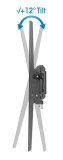 Manhattan Wandbeugel voor TV’s en monitoren (Kantelbaar), voor schermen 37"–65", VESA-compatibiliteit: van 200x200 tot 600x400 mm (controleer de afmetingen van de vier montagegaten aan de achterzijde), max 45 kg, zwart