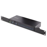 StarTech.com 16-Port Industrial USB 3.0 Hub, 5Gbps, Staal, DIN/Wand/Rack Monteerbaar, ESD Beveiliging, Terminal Block Voeding, Tot 120W Gedeelde USB Charging, Dual-Host Hub/Switch