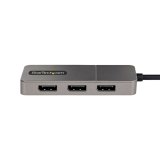 StarTech.com 3-Port USB-C Multi-Monitor Adapter, USB Type-C naar 3x DisplayPort 1.4 MST Hub, Triple 4K 60Hz DP Laptop Display Extender / Splitter, HDR, Extra-Lange Vaste Kabel - Enkel Windows