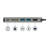 StarTech.com USB-C multiport adapter met SD kaartlezer - Power Delivery - 4K HDMI - GbE - 2 x USB 3.0 - USB-C hub - card reader - NIEUWE VERSIE BESCHIKBAAR DKT30CSDHPD3 (DKT30CSDHPD)