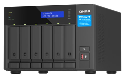 QNAP TVS-H674T-I5-32G data-opslag-server NAS Tower Intel® Core™ i5 i5-12400 32 GB DDR4 HDD QNAP QTS Zwart
