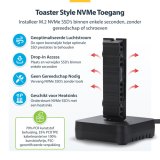 StarTech.com USB-C/USB-A naar M.2 NVMe Dock Adapter, 10Gbps, Externe M.2 NVMe SSD Lezer, B+M/M-Key, Vereist Geen Gereedschap