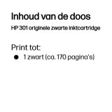 HP 301 originele zwarte inktcartridge
