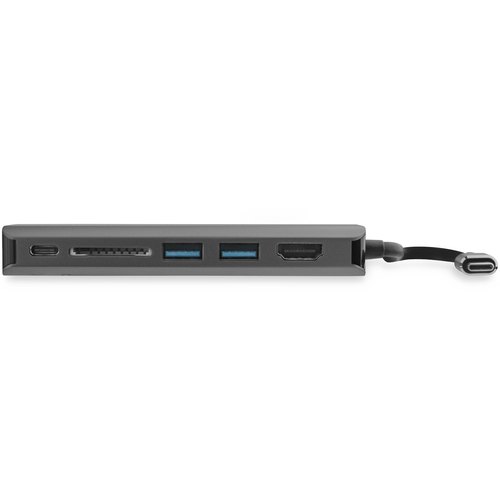 StarTech.com USB-C Multiport Adapter - USB-C Travel Dock met 4K HDMI, 3x USB 3.0 Hub, SD/SDHC, GbE, 100W PD 3.0 Pass-Through - Compacte USB-C Mini Docking Station USB Type-C/Thunderbolt 3