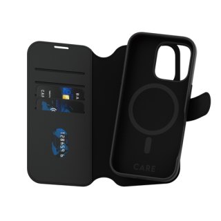 PanzerGlass CARE™ by ® Tango 2-in-1 Wallet Case w. MagSafe iPhone 16 Pro mobiele telefoon behuizingen Hoes Zwart