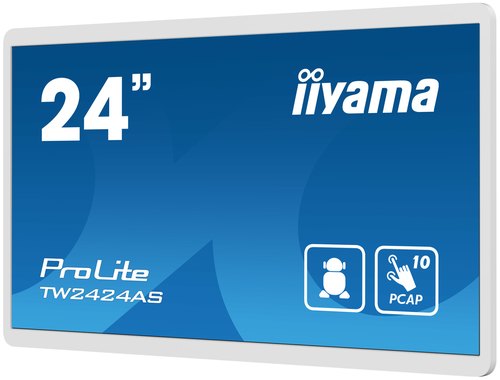 iiyama TW2424AS-W1 beeldkrant Digitale signage flatscreen 60,5 cm (23.8") Wifi 350 cd/m² 4K Ultra HD Zwart Touchscreen Type processor Android 24/7