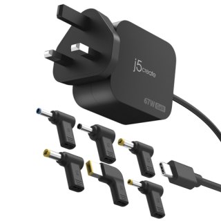 j5create JUP1565DCF-FN oplader voor mobiele apparatuur Universeel Zwart AC Binnen