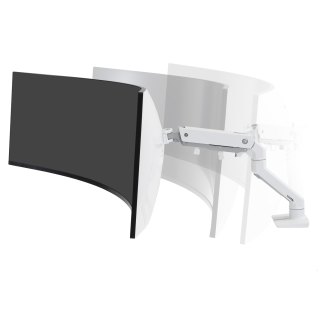 HX Desk Monitor Arm with HD Pivot White