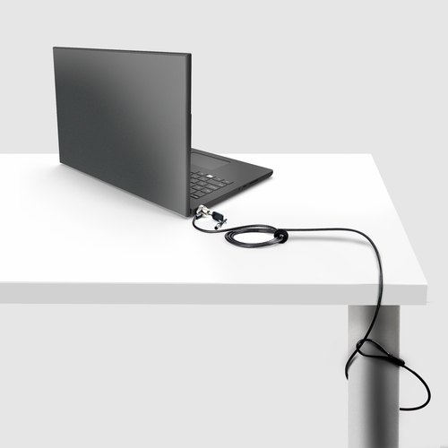 StarTech.com Laptop Kabelslot Compatibel met Noble Wedge&reg;, 2m, Anti-diefstal Kabelslot, Security Kabel voor Dell XPS/Latitude/2-in-1 Notebooks, Snijbestendig, Stalen Beveiligingskabel voor Laptop