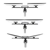 StarTech.com Dual Monitor Arm met Crossbar voor Bureau, Tot 27 inch Schermen, VESA 75x75/100x100, Max 15kg, C-klem, Volledig Scharnierend, Arm met Veermechanisme, TAA
